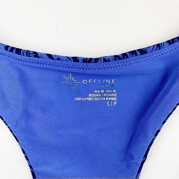 Aerie Offline Real Me Racerback Longline Sports Bra Blue Size S NWT - Picture 5 of 5